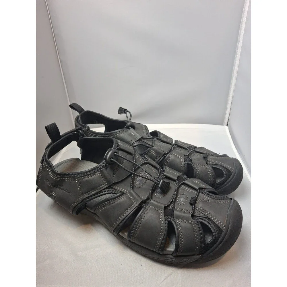 EDDIE BAUER Men's Fisherman Strappy Sport Sandals Black Size 12